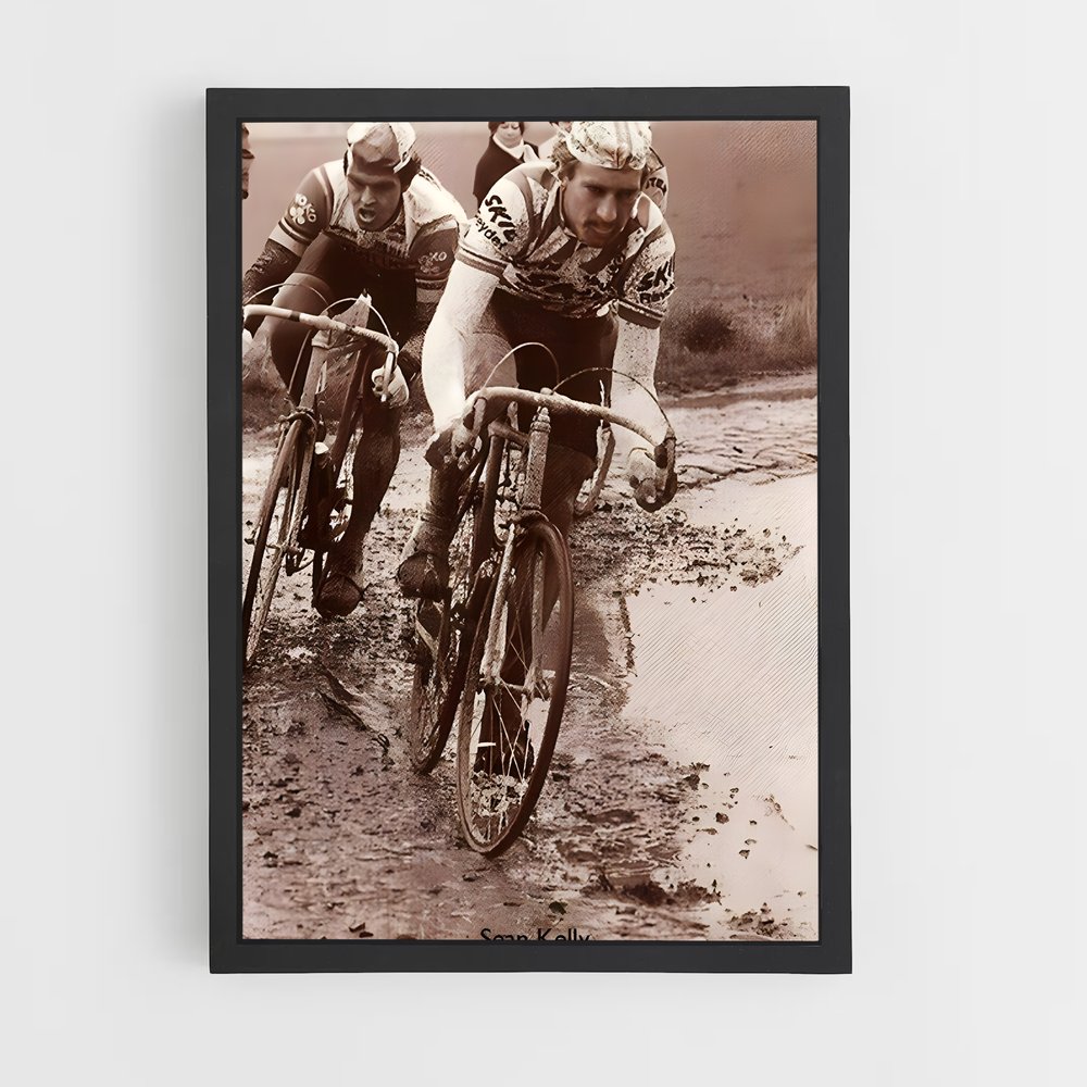 Poster Piste Boueuse – affiche Cyclisme (vue 2)